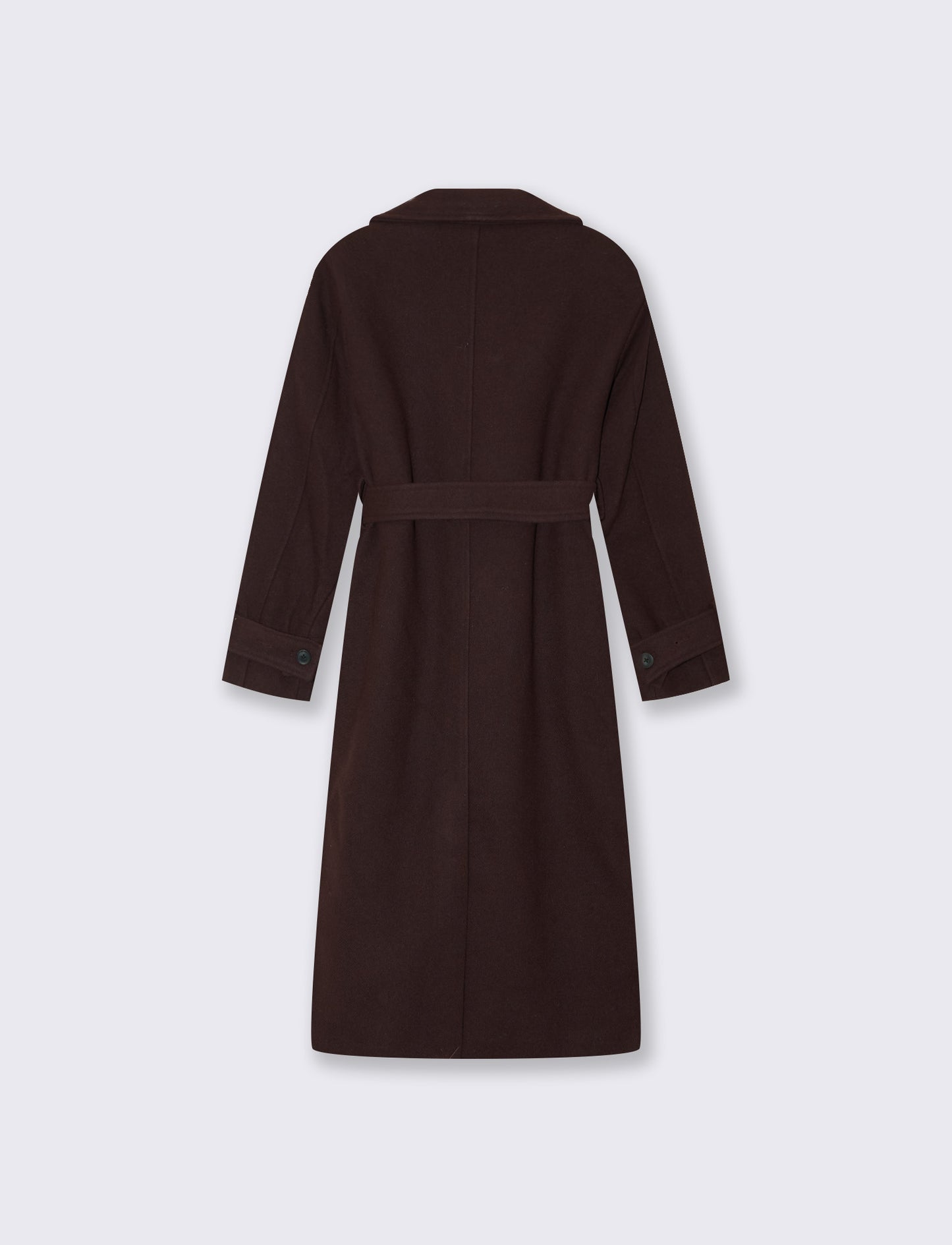 Cappotto doppiopetto con cintura elegante - Bordeaux