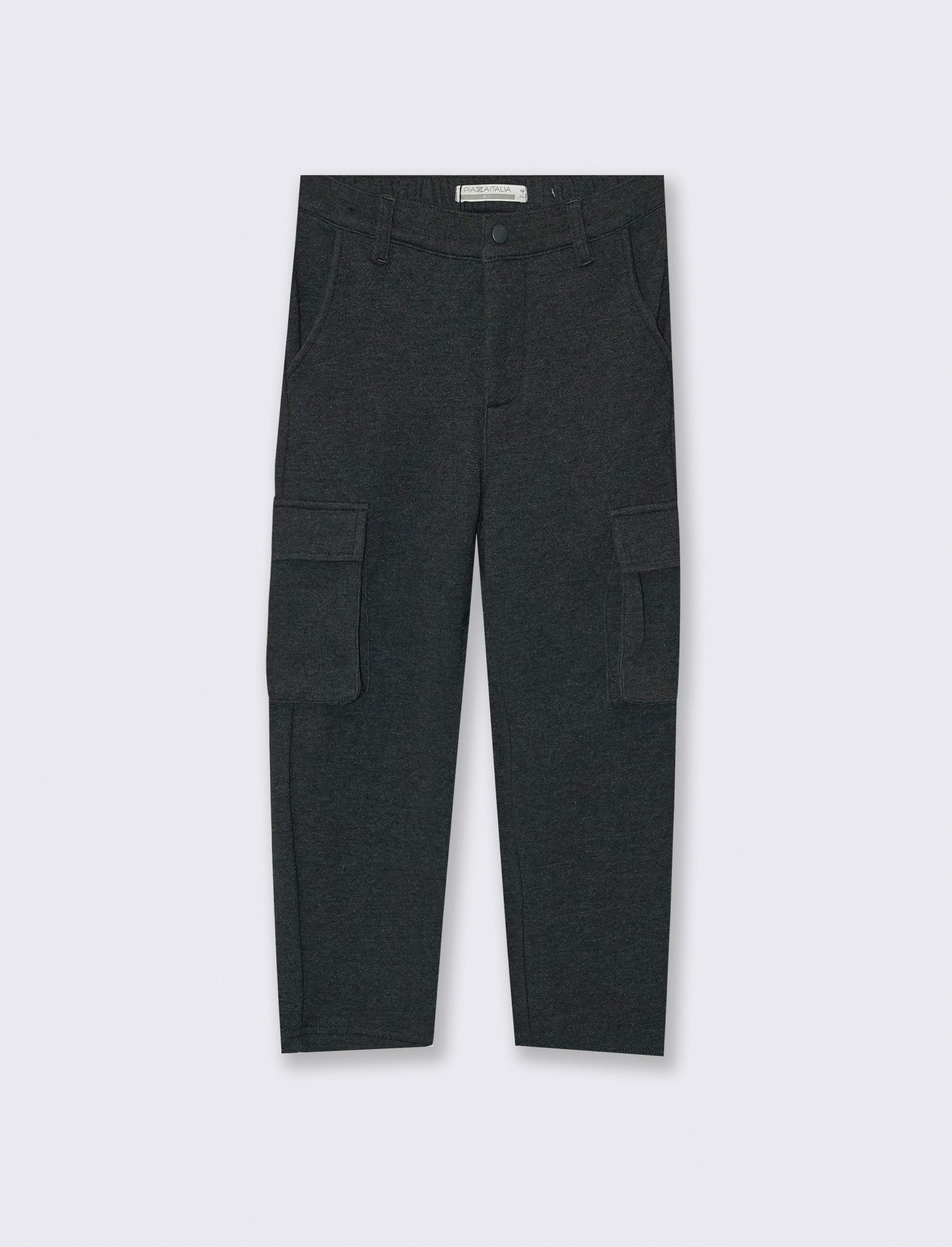 Pantaloni milano melange con tasconi - Grigio mel.