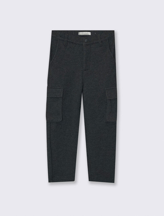Milano melange pants with cargo pockets - Grey
