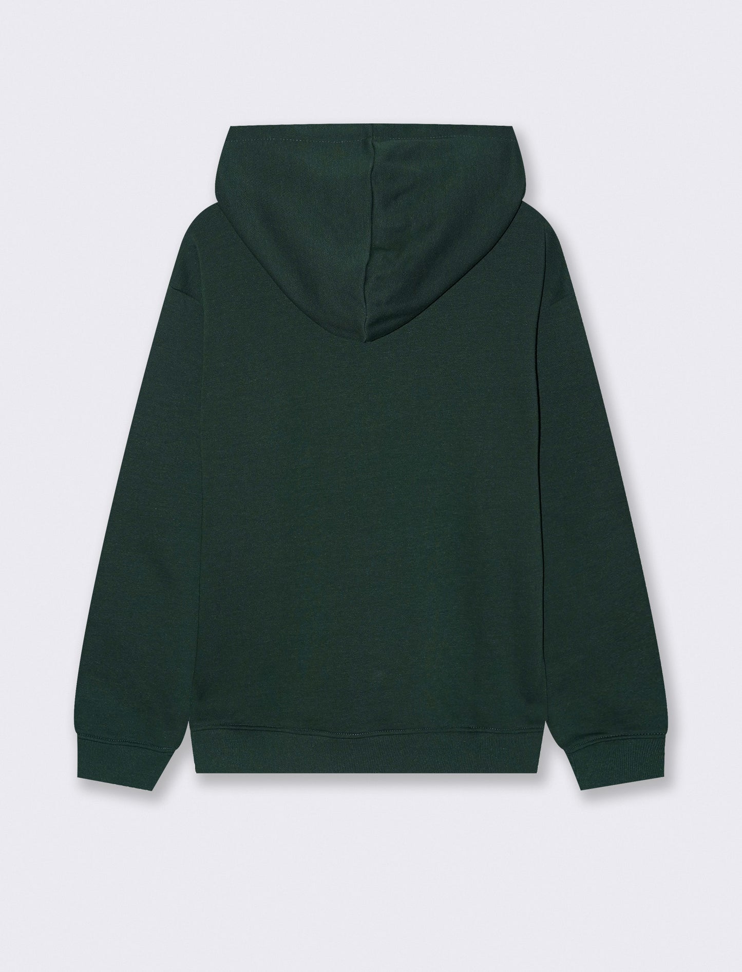 FELPA CON CAPPUCCIO E TASCA A MARSUPIO - Verde bosco