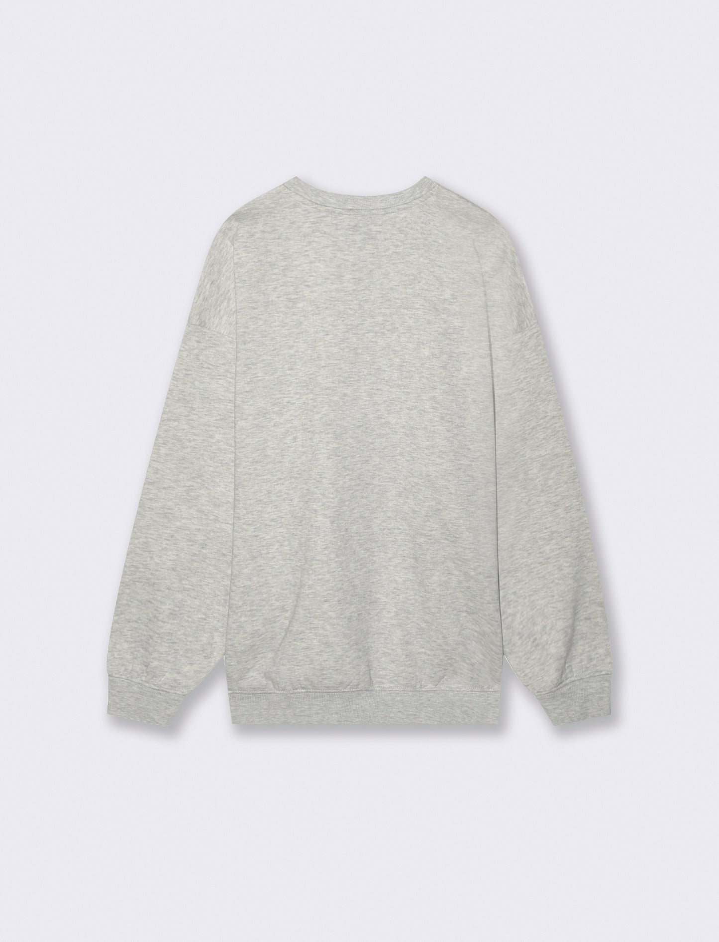 FELPA GIRO COLLO CON STAMPA FRONTALE - Grigio chiaro mel.