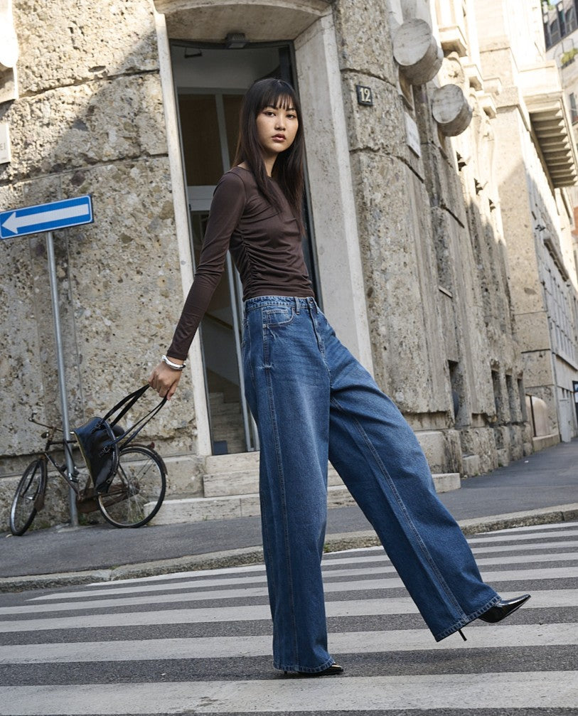 JEANS BALLON VITA REGOLARE - Denim