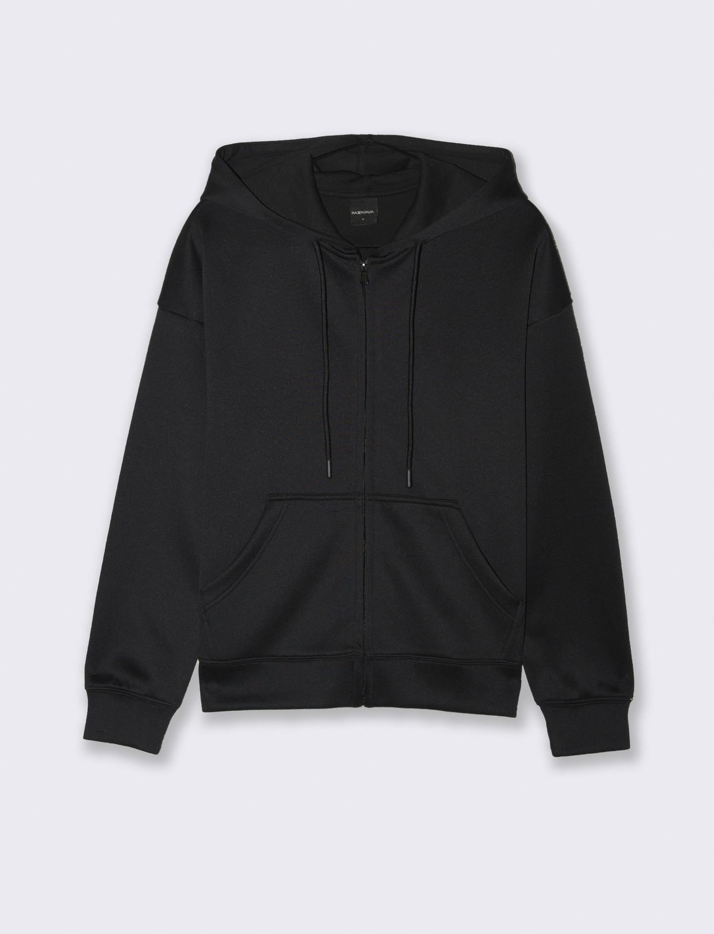FELPA CON CAPPUCCIO E ZIP - Nero