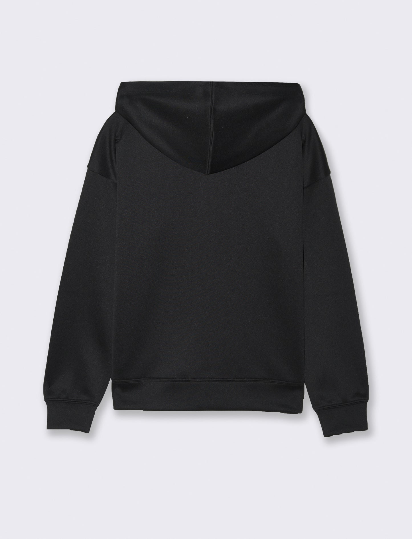 FELPA CON CAPPUCCIO E ZIP - Nero