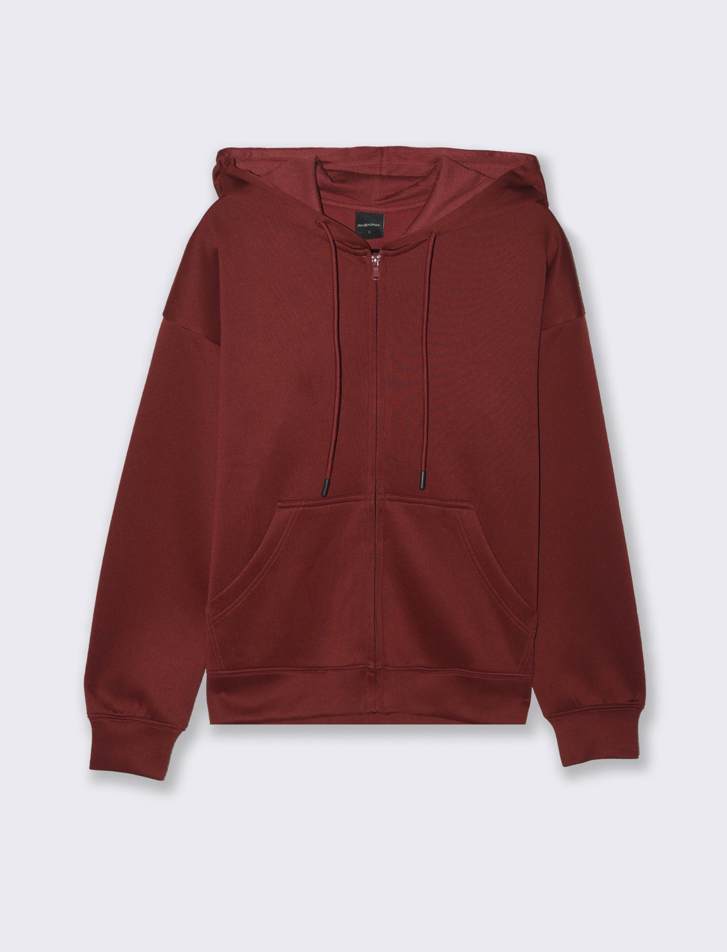 FELPA CON CAPPUCCIO E ZIP - Marrone bruciato