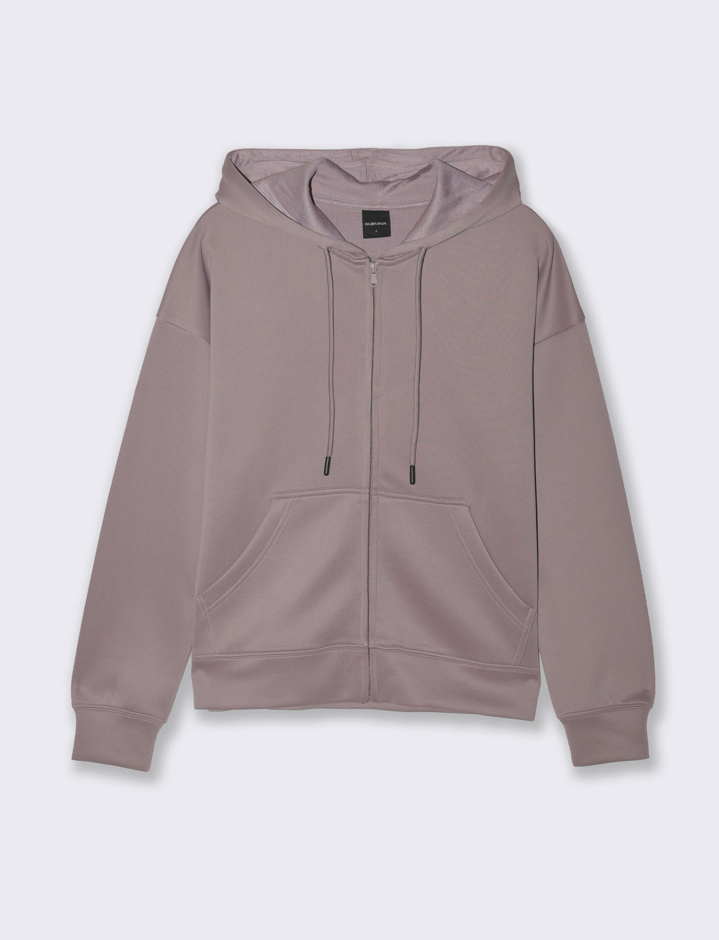 FELPA CON CAPPUCCIO E ZIP - Viola glicine
