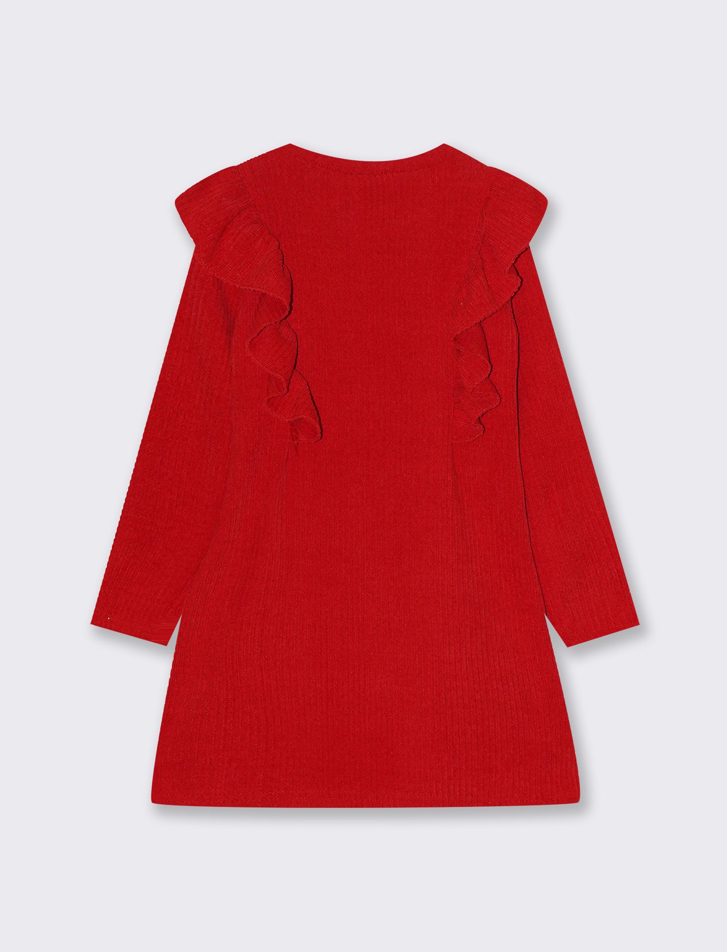 Abito bambina con rouches - Rosso