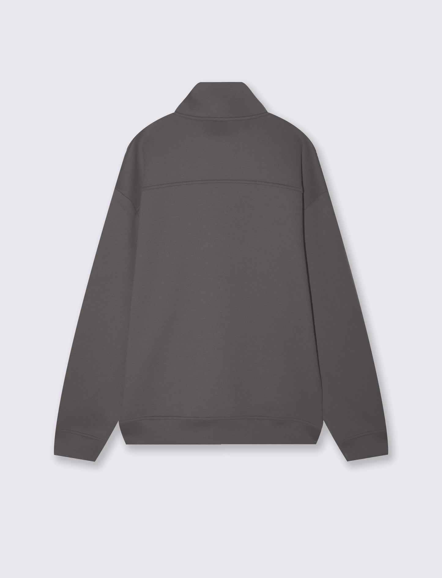 Felpa lupetto zip soft touch relaxed fit - Grigio