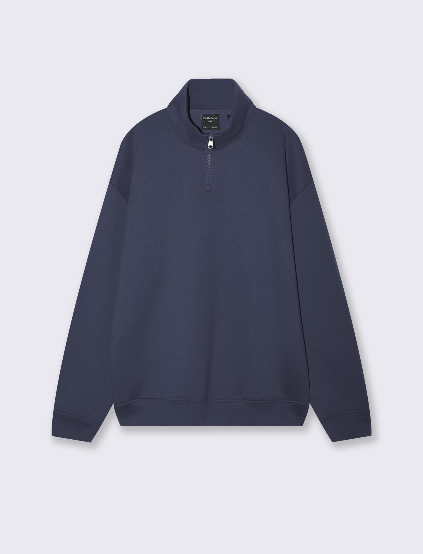 Felpa lupetto zip soft touch relaxed fit - Avion