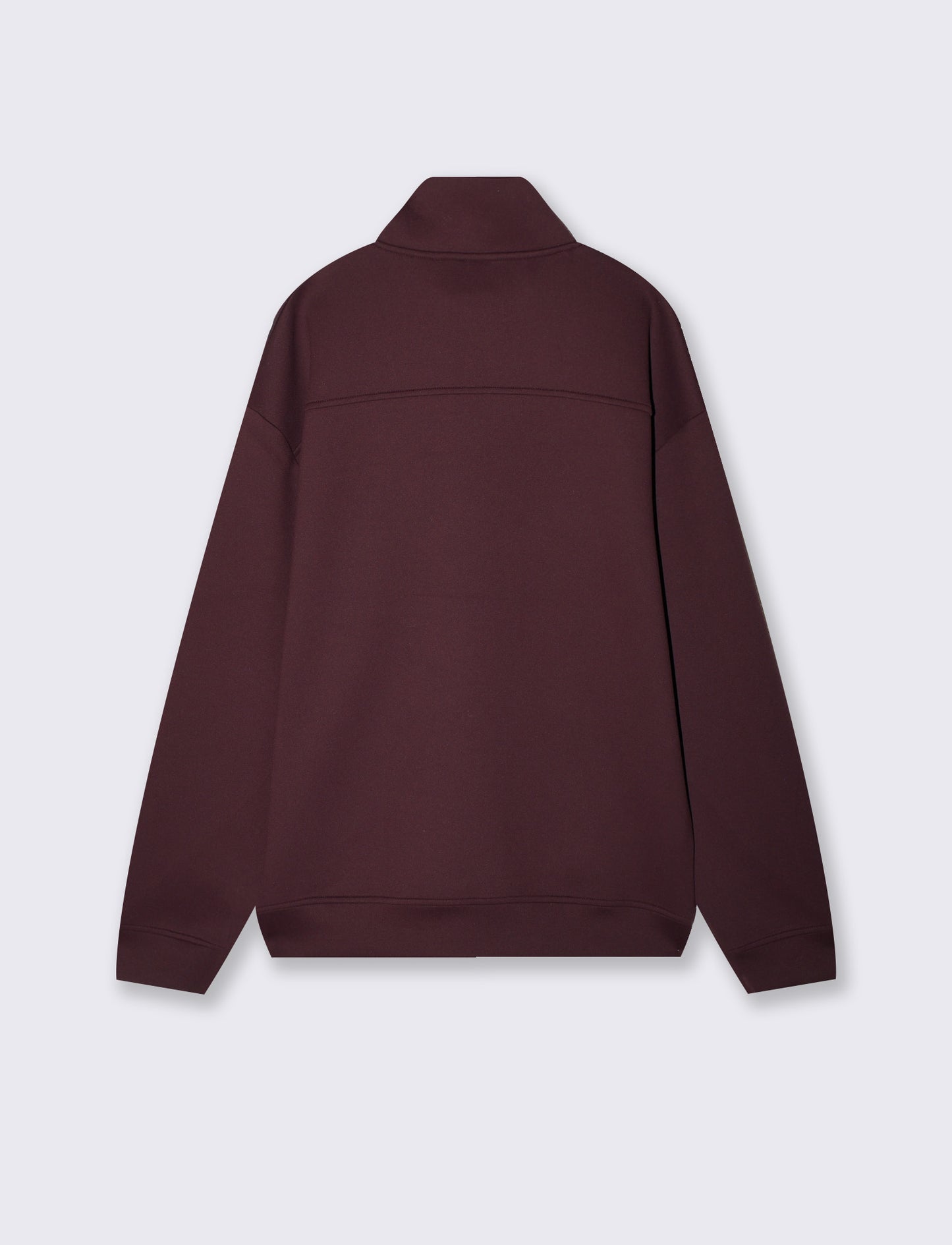 Felpa lupetto zip soft touch relaxed fit - Bordeaux