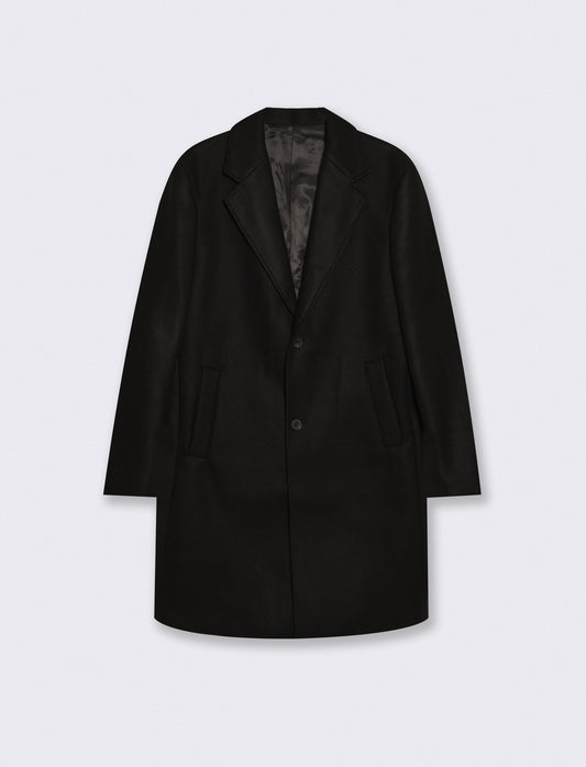 Cappotto classico 2 bottoni regular fit - Nero