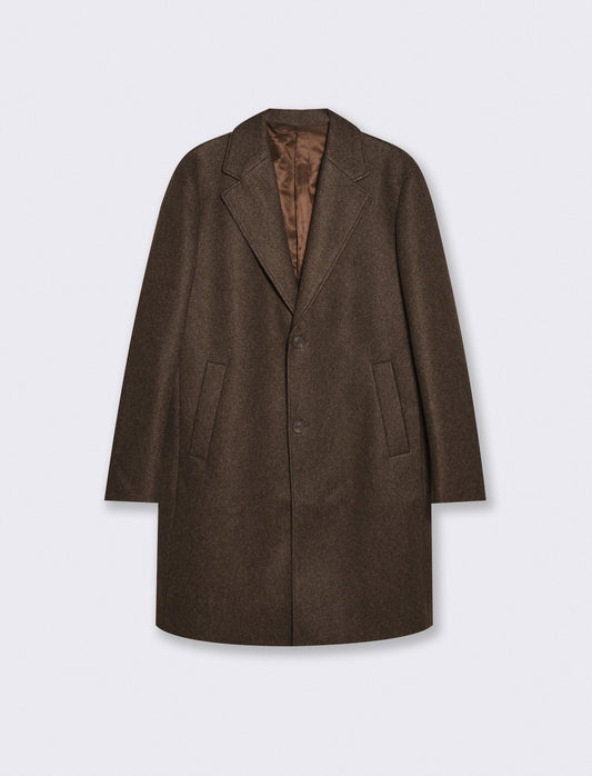 Cappotto classico 2 bottoni regular fit - Moro