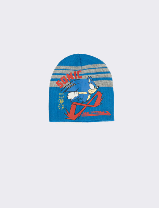 Cappello cuffia ragazzo sonic e spiderman - Blu