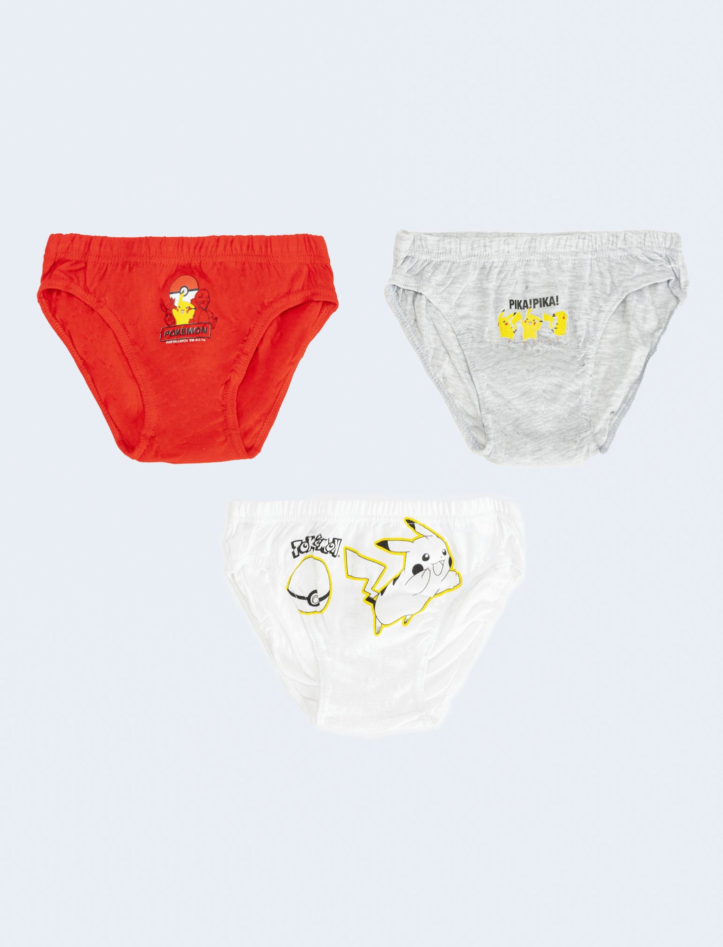 Tris slip bambino pokemon sonic e spiderman - Giallo