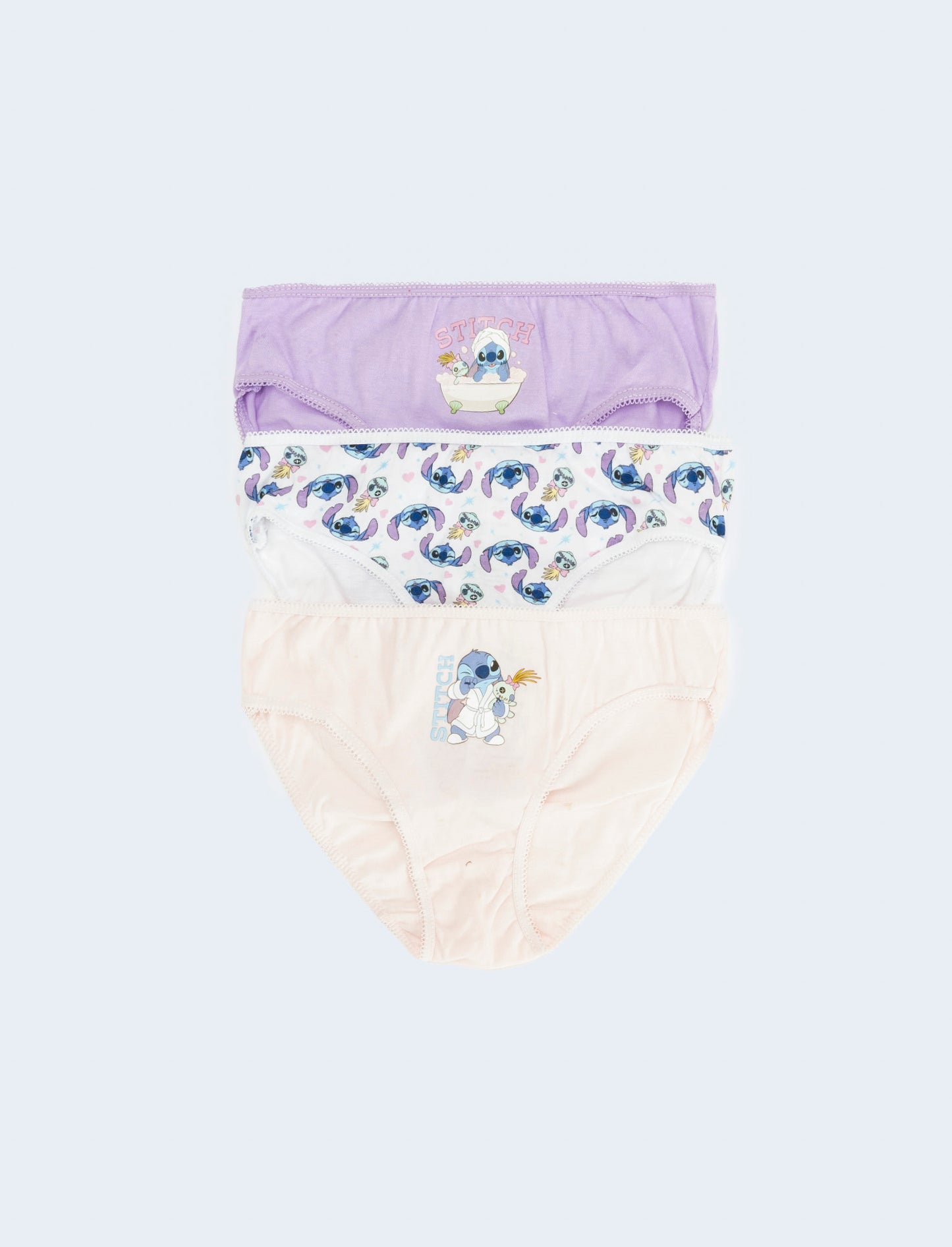 Tris slip bambina stitch, gabby e hello kitty - Lilla