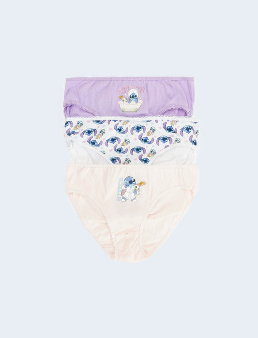 Tris slip bambina stitch, gabby e hello kitty - Lilla