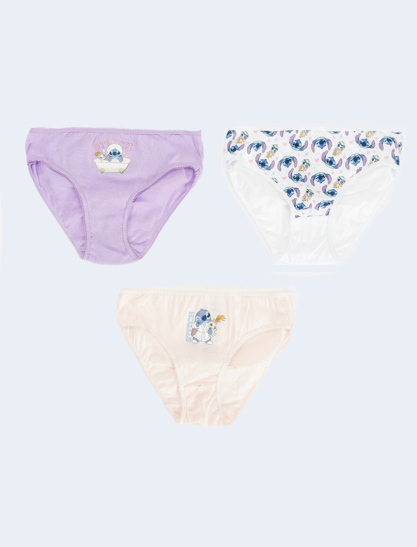 Tris slip bambina stitch, gabby e hello kitty - Lilla
