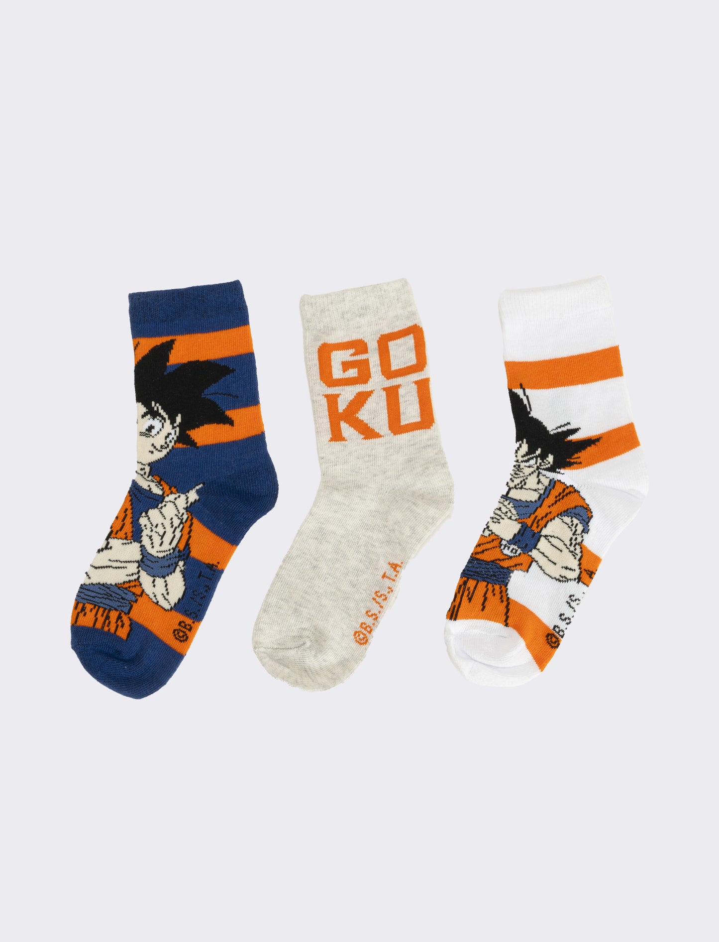 Tris calzini bambino sonic, pokemon, dragonball, spiderman - Arancio