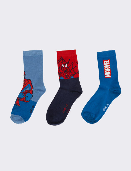 Tris calzini bambino sonic, pokemon, dragonball, spiderman - Blu