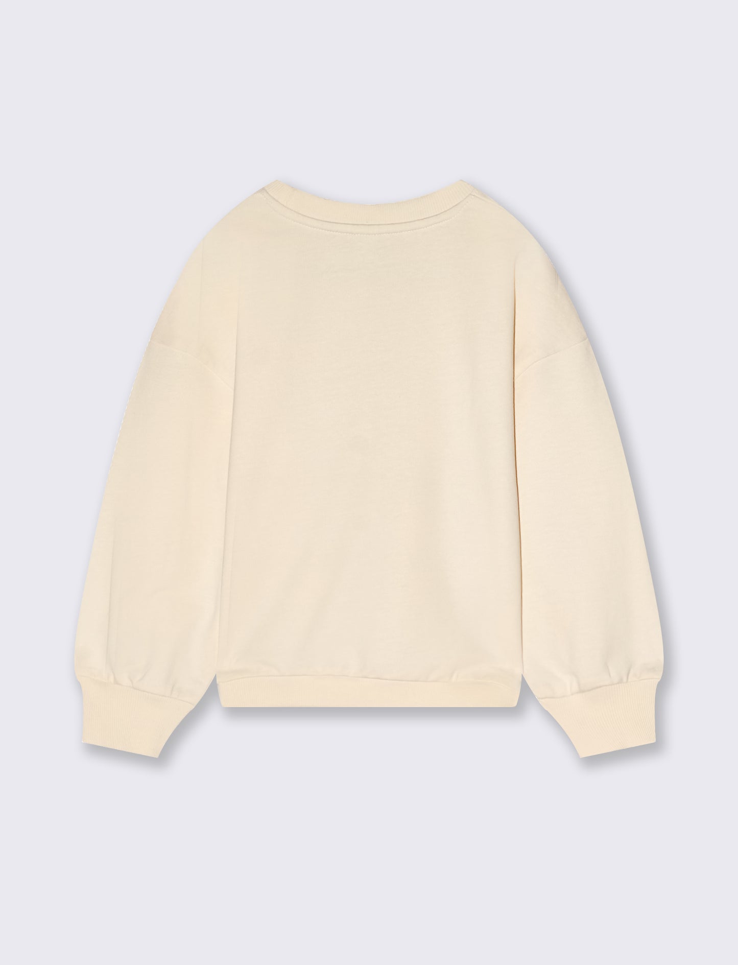Felpa girocollo in cotone. - Beige