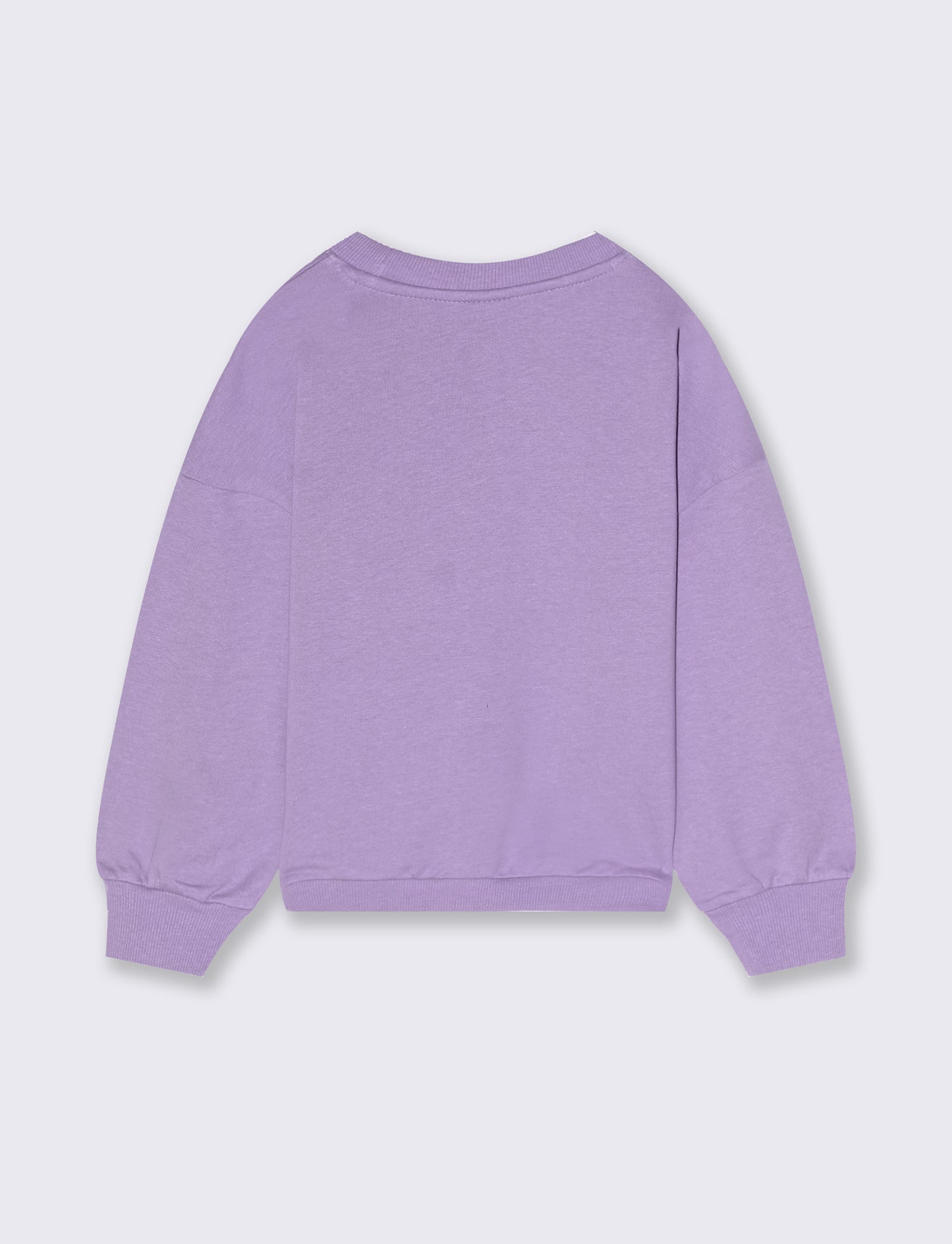 Felpa girocollo in cotone. - Lilla