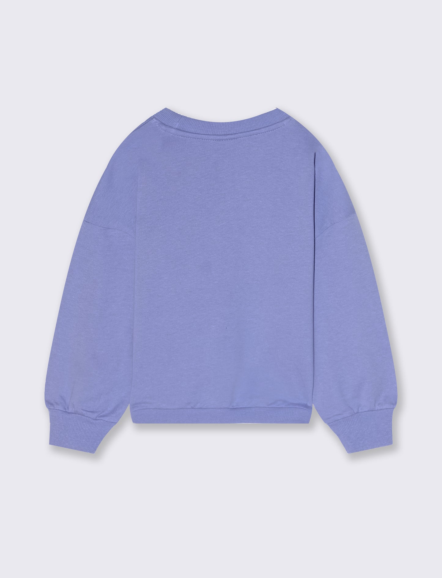 Felpa girocollo in cotone. - Azzurro