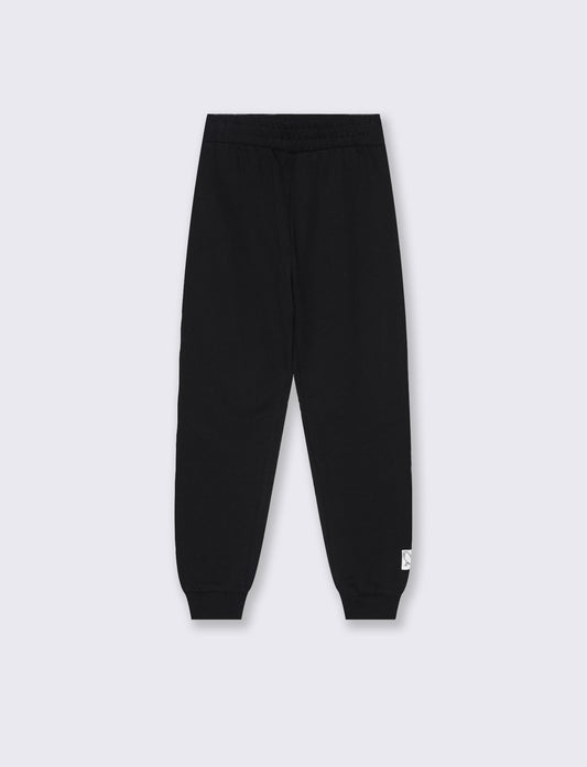 Pantaloni in felpa con elastico - Nero