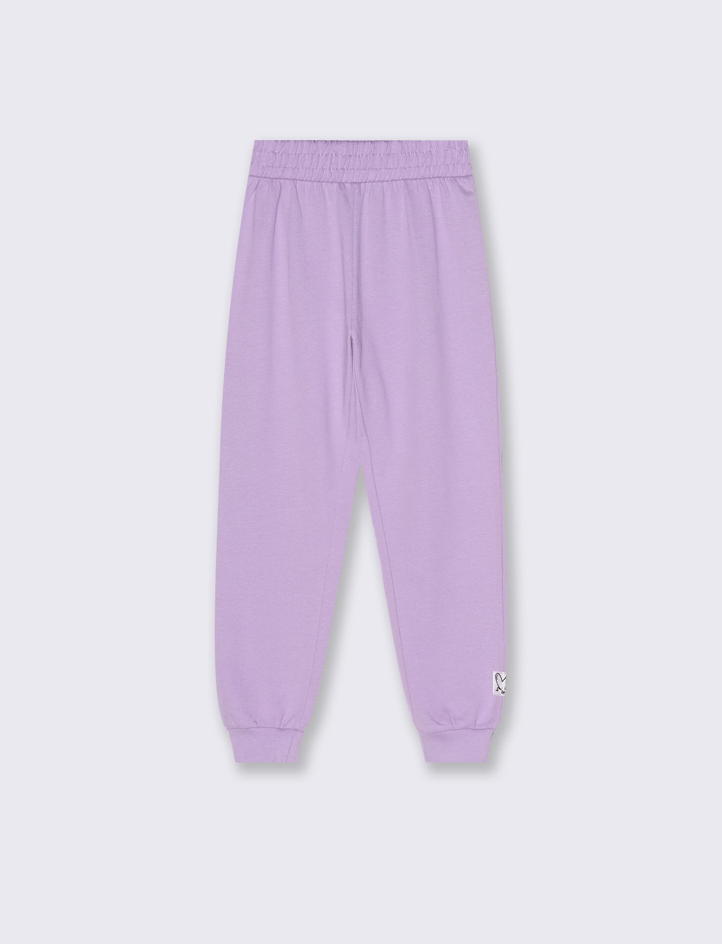 Pantaloni in felpa con elastico - Lilla