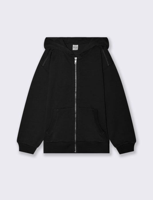 FELPA CON CAPPUCCIO - Nero