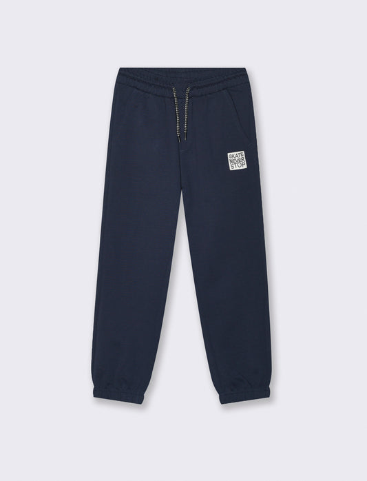 JOGGER in felpa - Blu