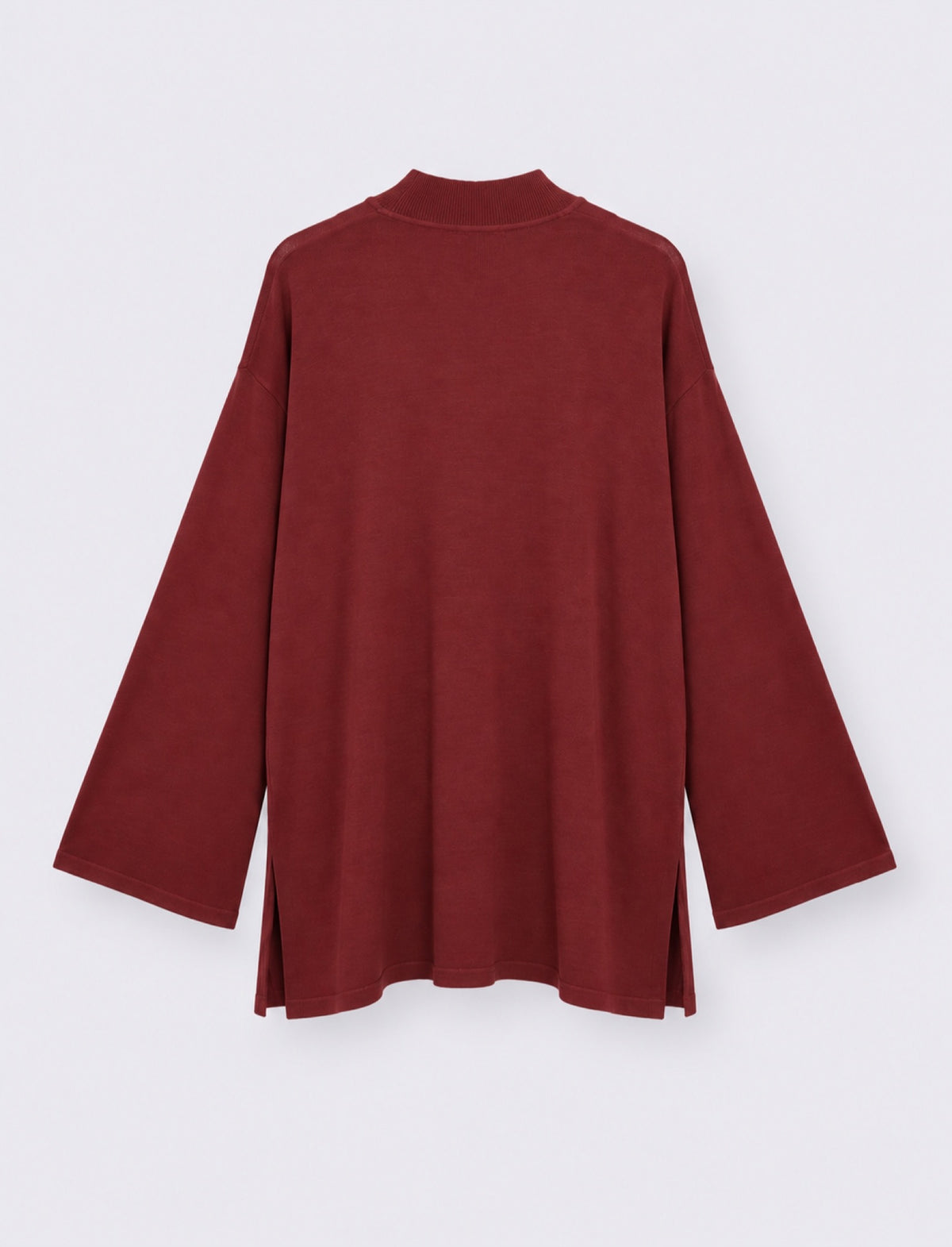 Maglia over a manica lunga - Rosso rubino