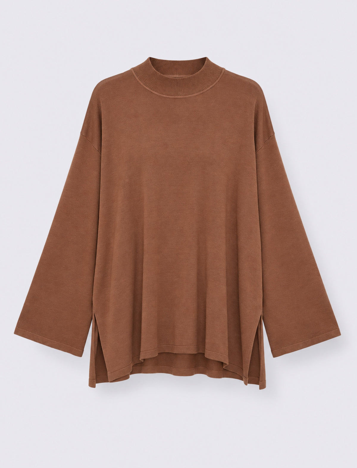 Maglia over a manica lunga - Caramello