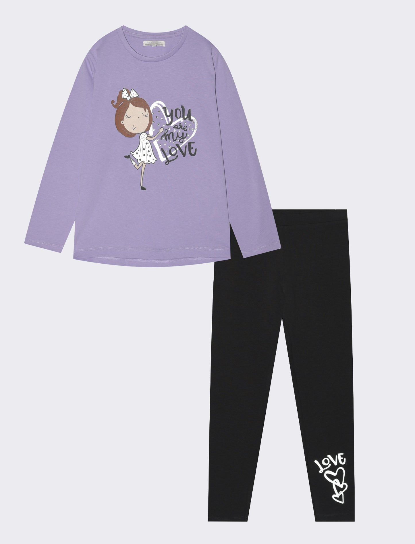 Set due pezzi bambina - Lilla