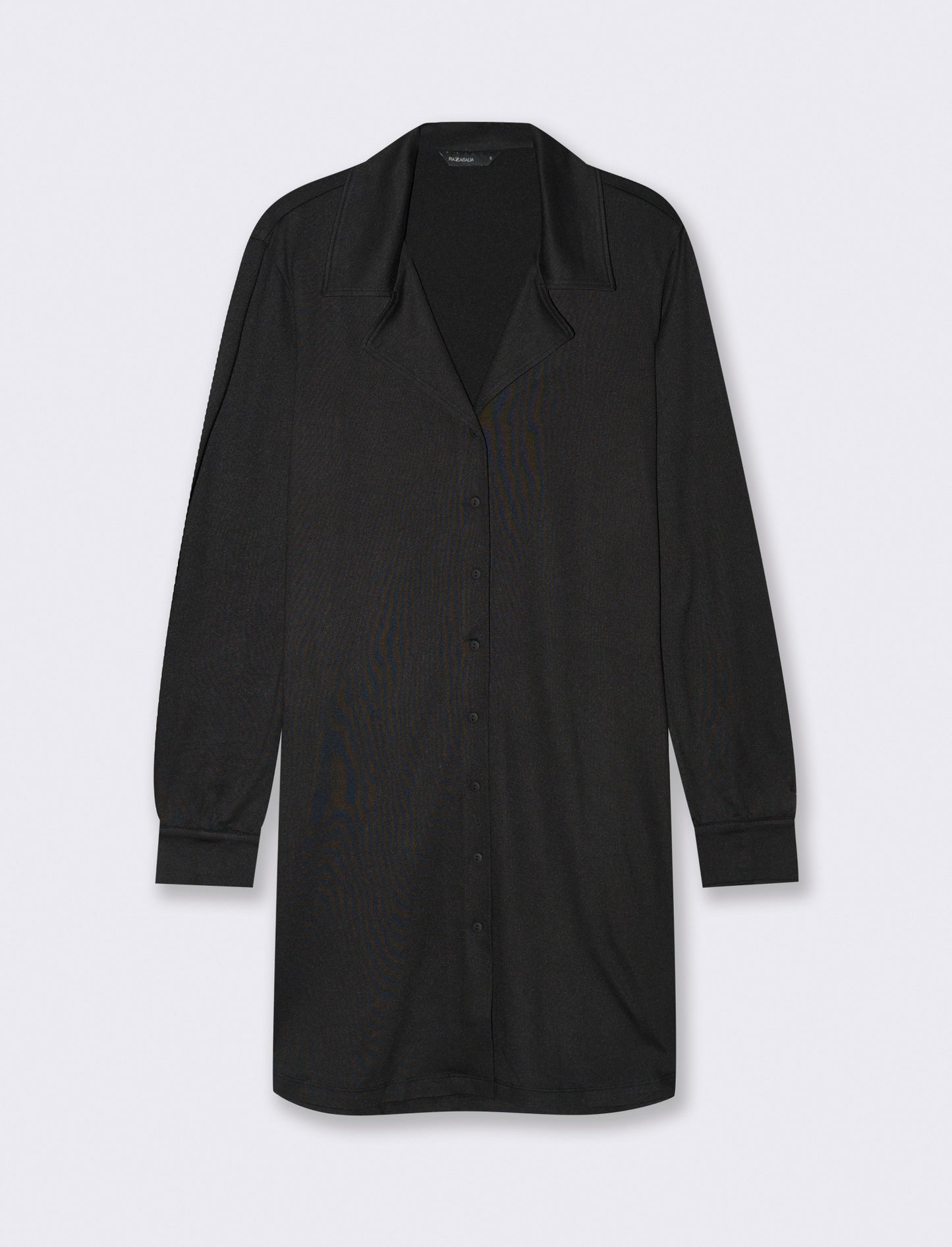 CHEMISIER CORTO IN MAGLINA - Nero