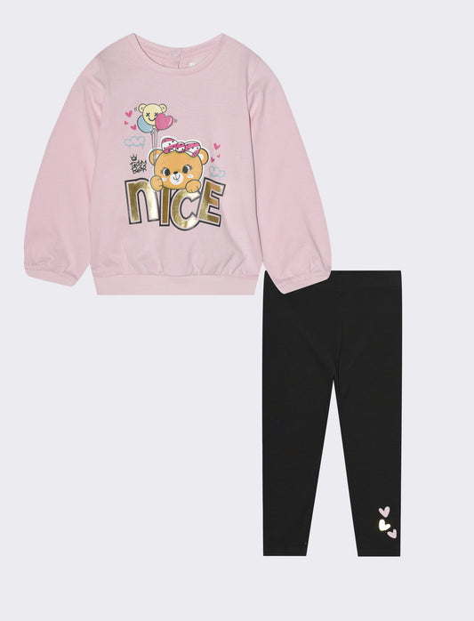 Cordset maglia e leggins - Rosa