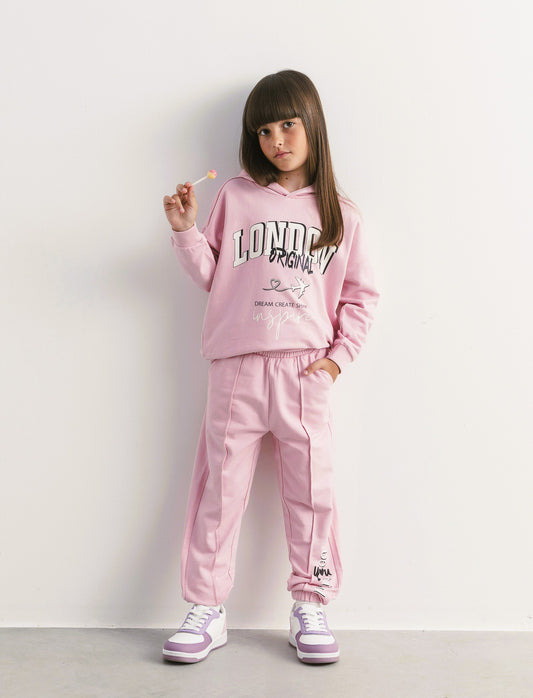 Pantaloni in felpa. - Rosa