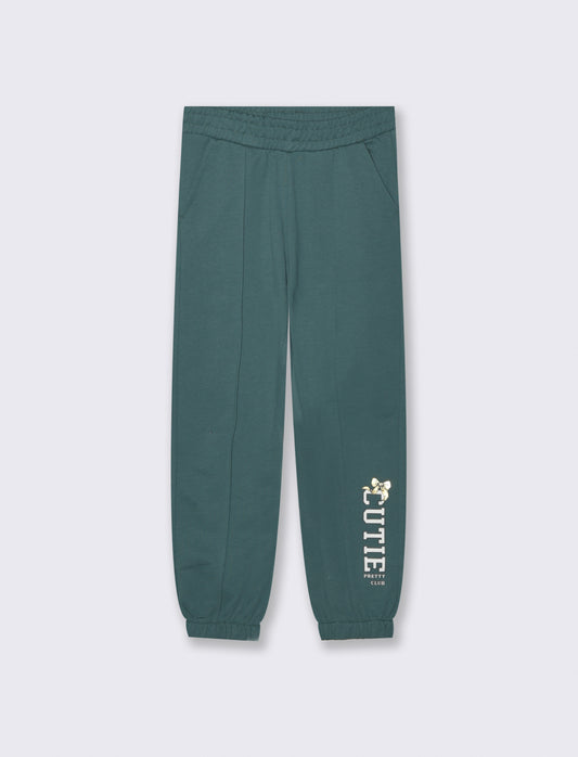 Pantaloni in felpa. - Verde