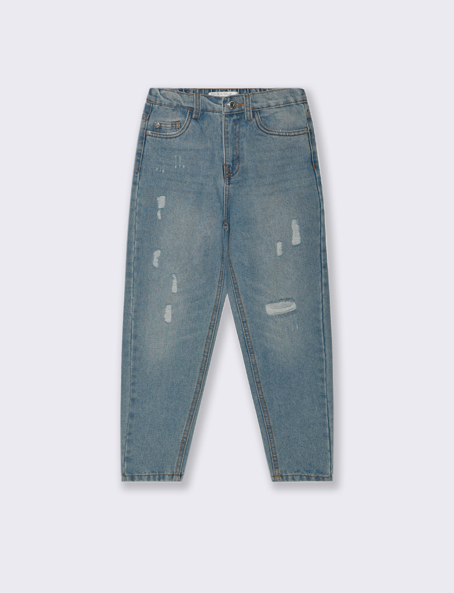 Jeans 5 tasche da bambina. - Denim