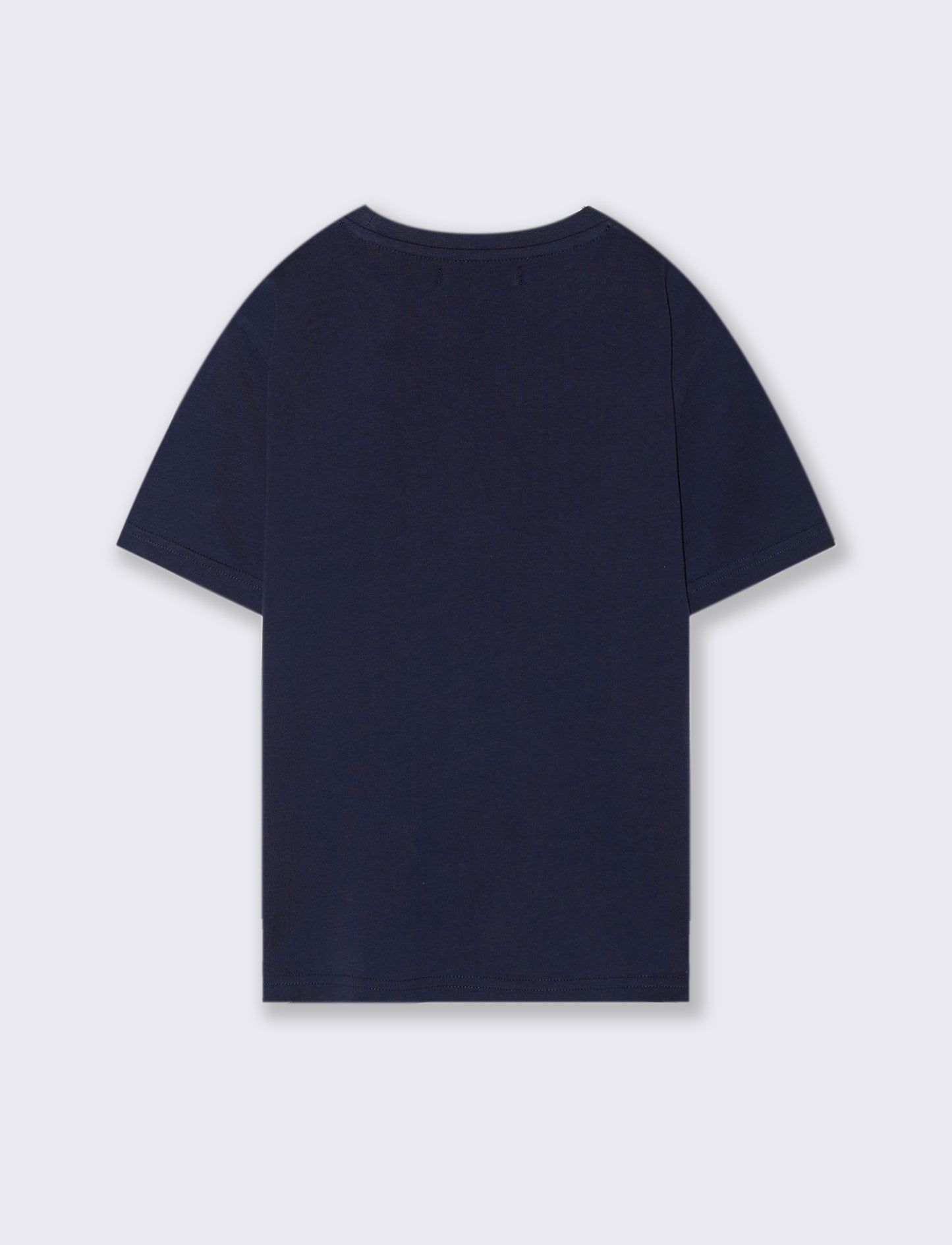 T-SHIRT GIROCOLLO CON TASCHINO - Blu