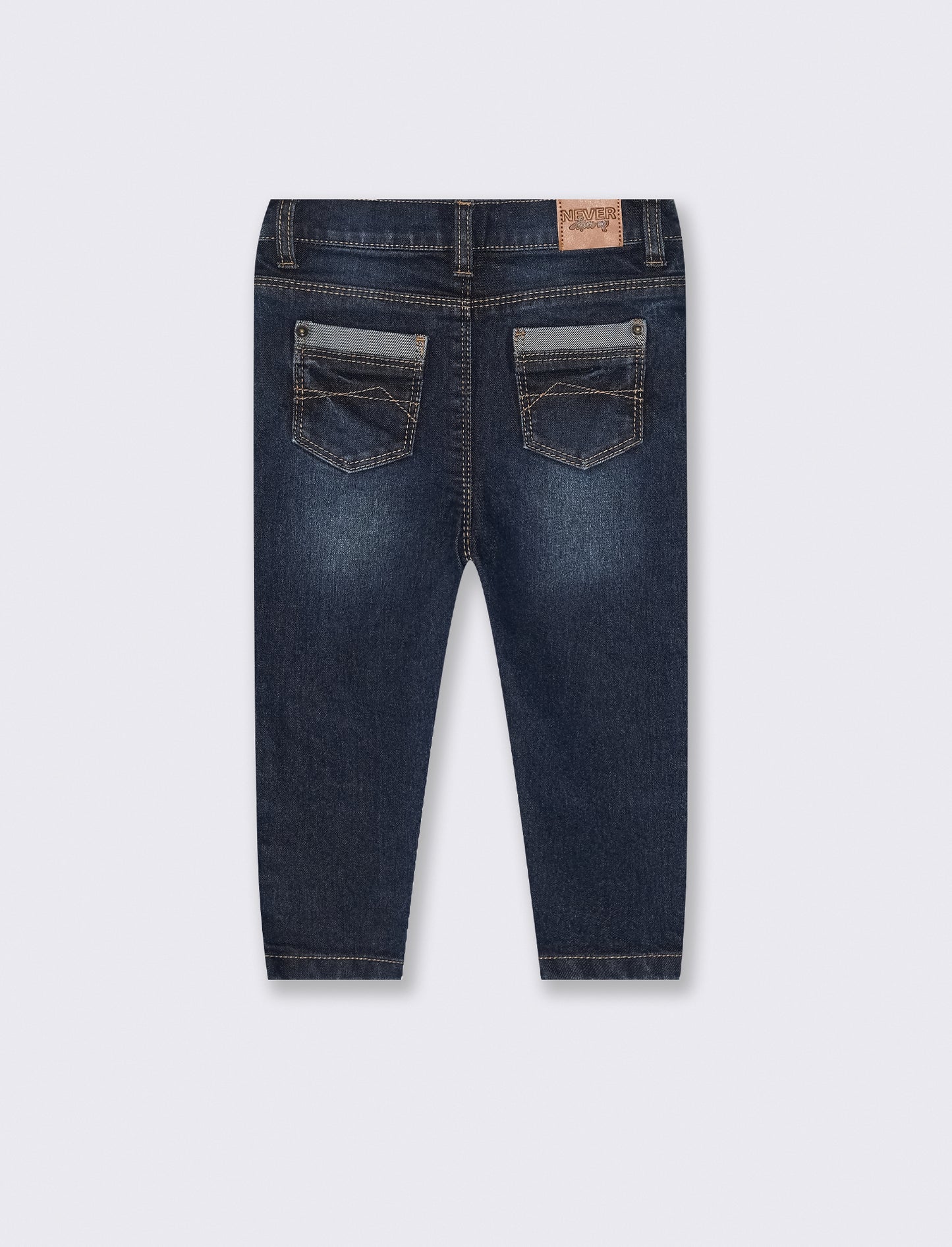 Jeans elastico con rotture - DENIM SCURO