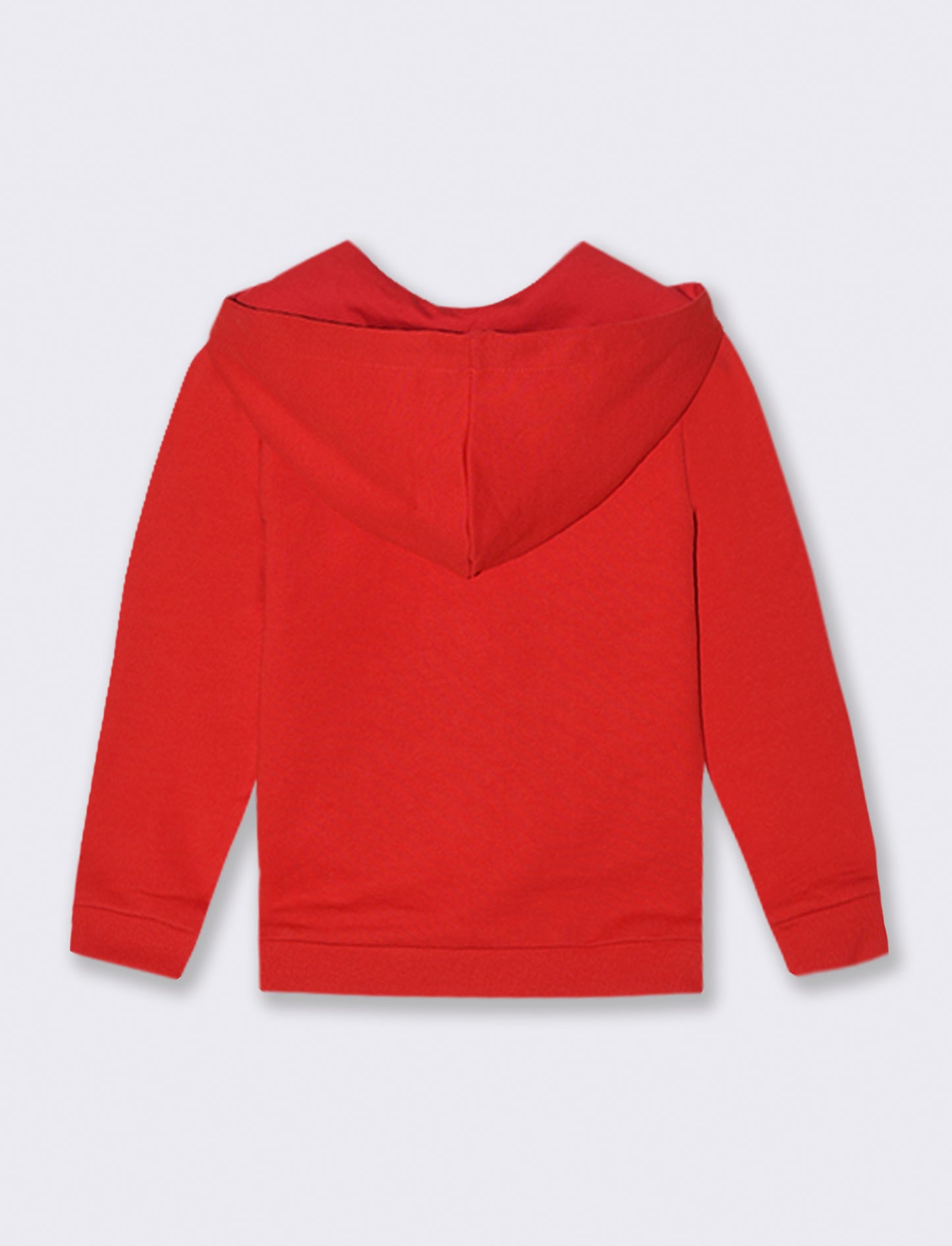 Felpa basica con cappuccio e stampa - Rosso