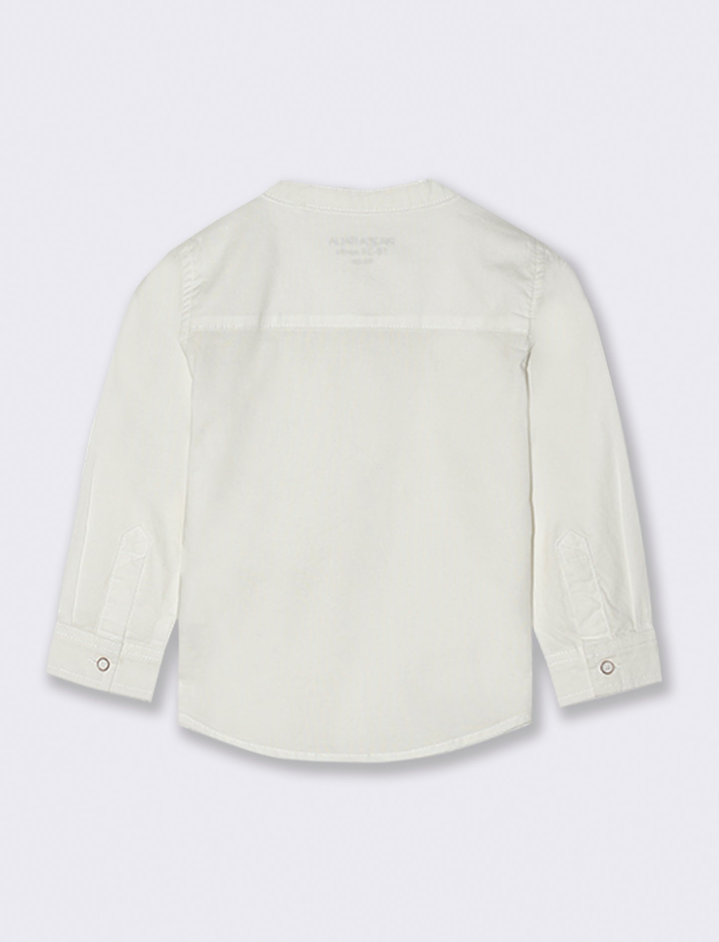 Camicia con taglio e tasca - Bianco latte