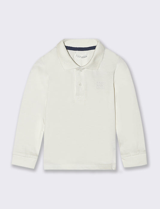 Polo da neonato - Bianco latte