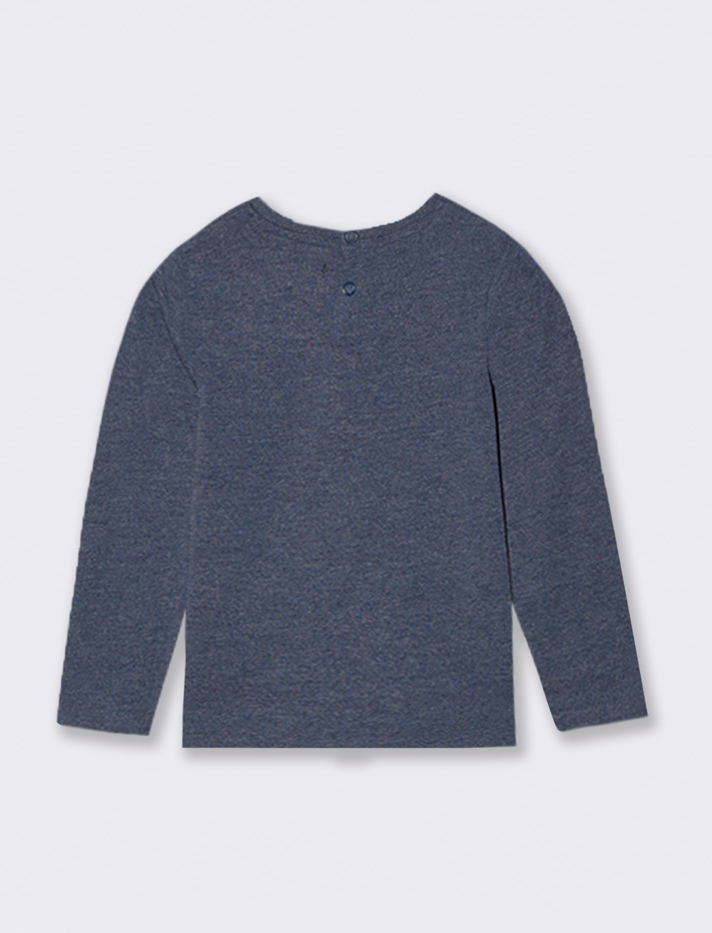 T shirt tessuto melange - Blu