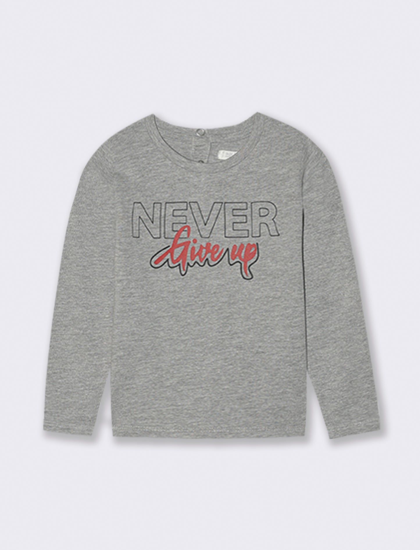 T shirt tessuto melange - Grigio mel.
