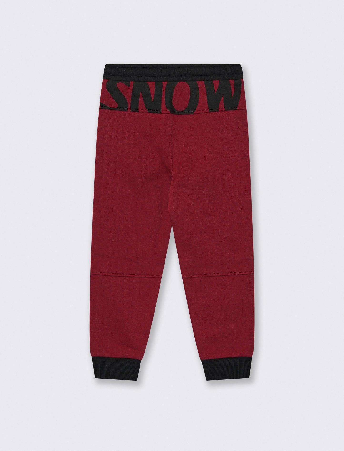 Jogger NYC in cotone con stampa e etichetta - Bordeaux