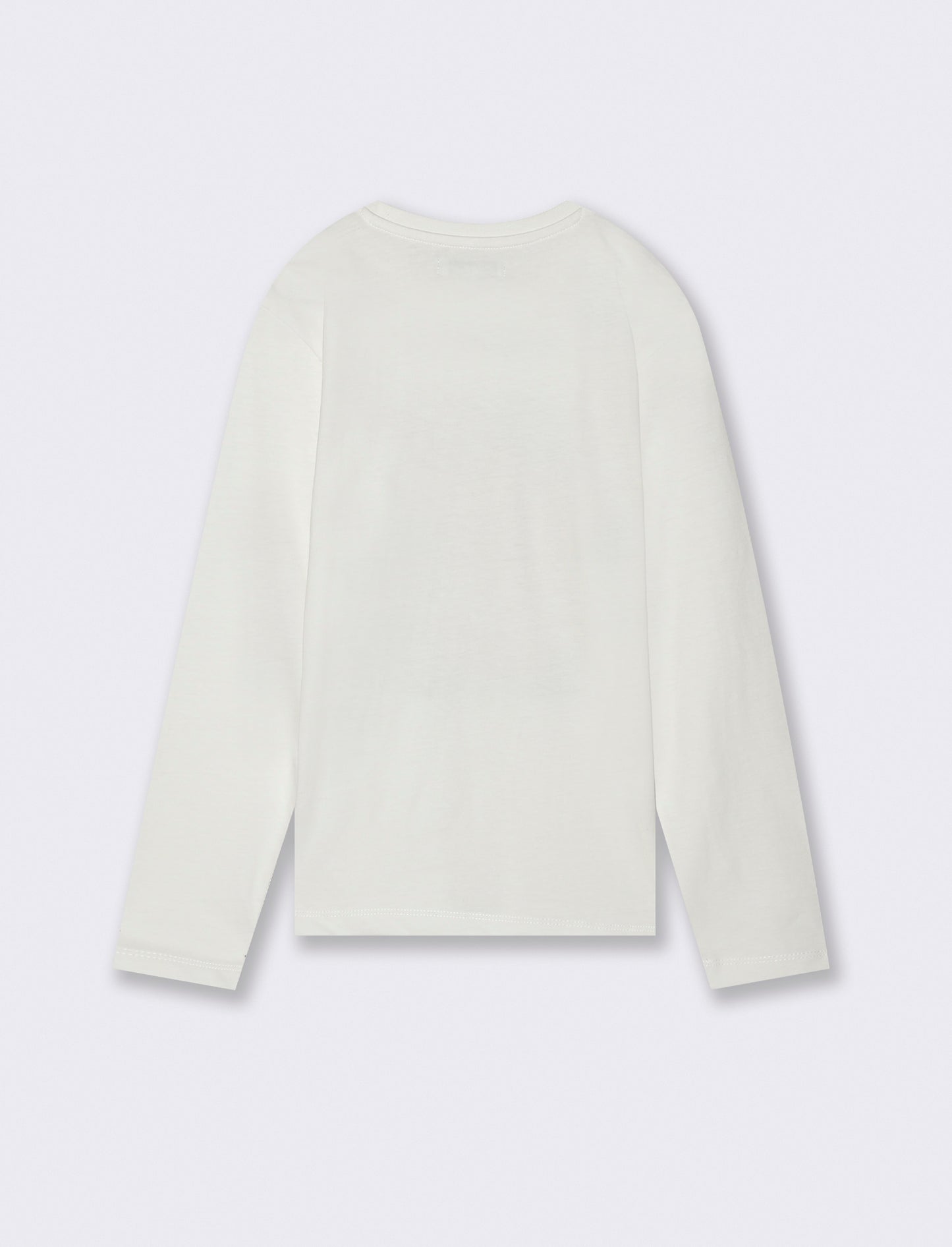 T-shirt in jersey con stampa. - Bianco latte