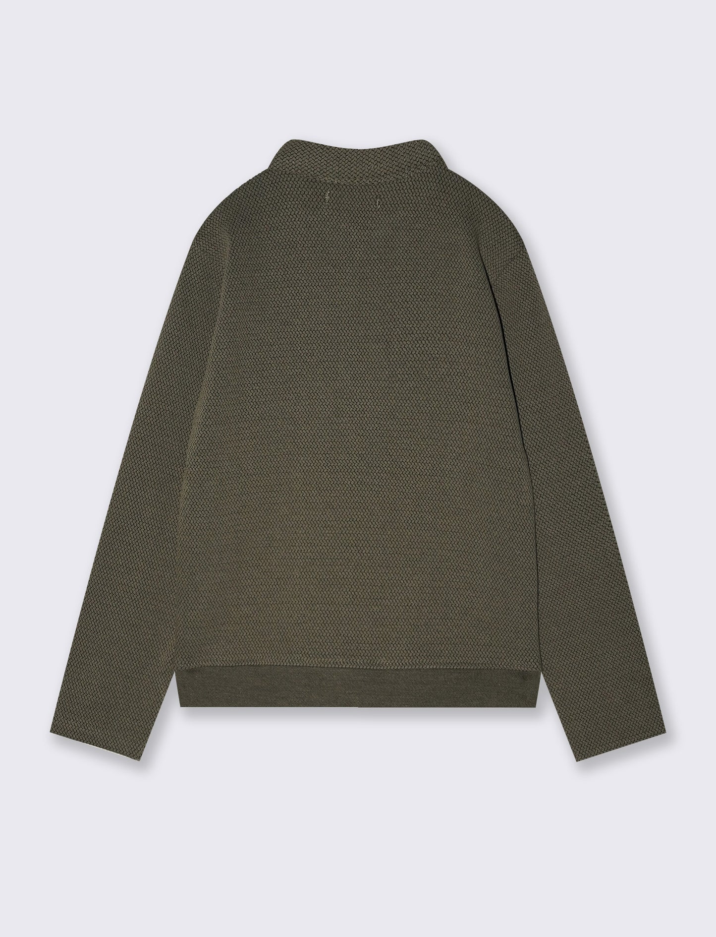 Cotton blend collar sweatshirt - Green