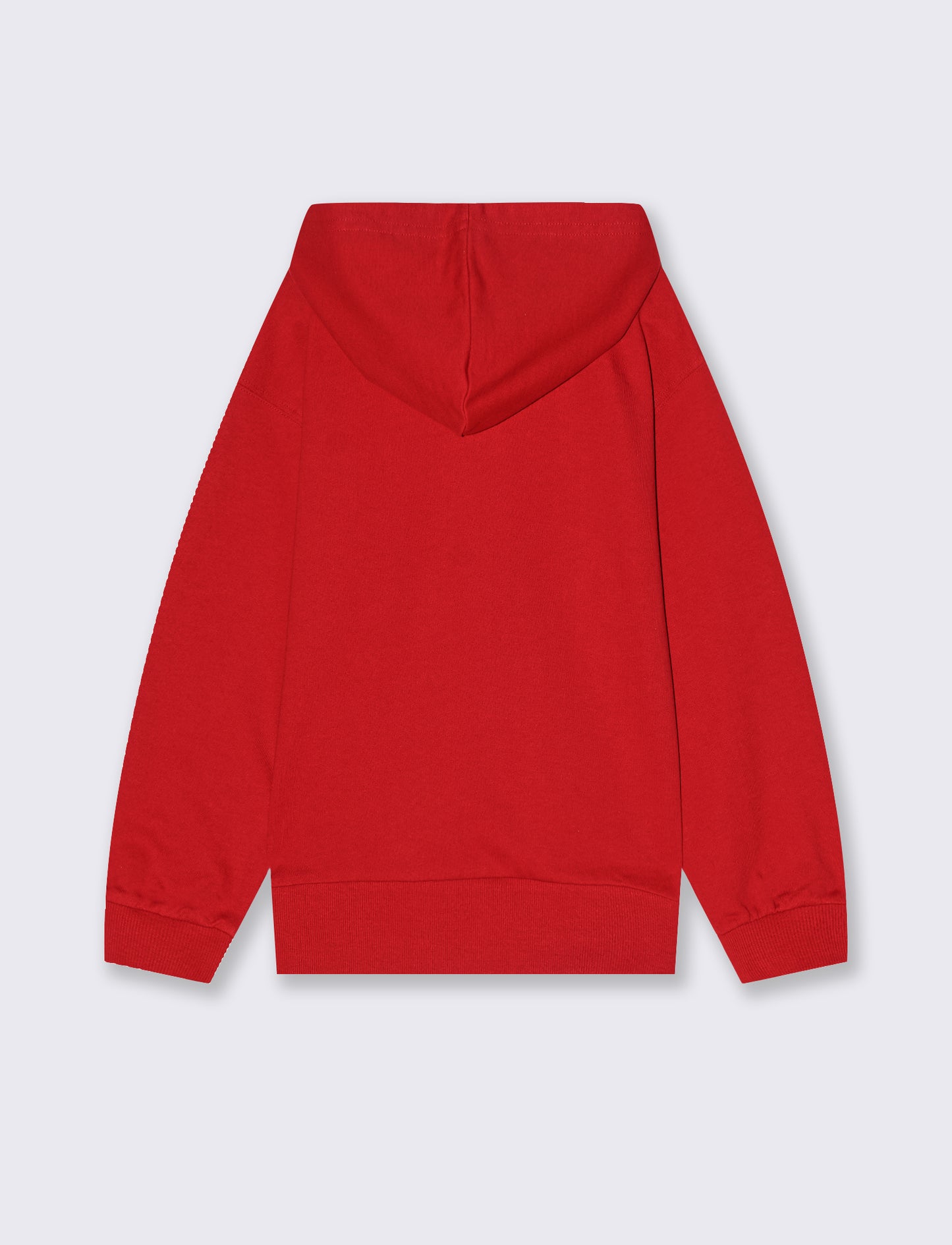 Felpa con ricamo frontale. - Rosso