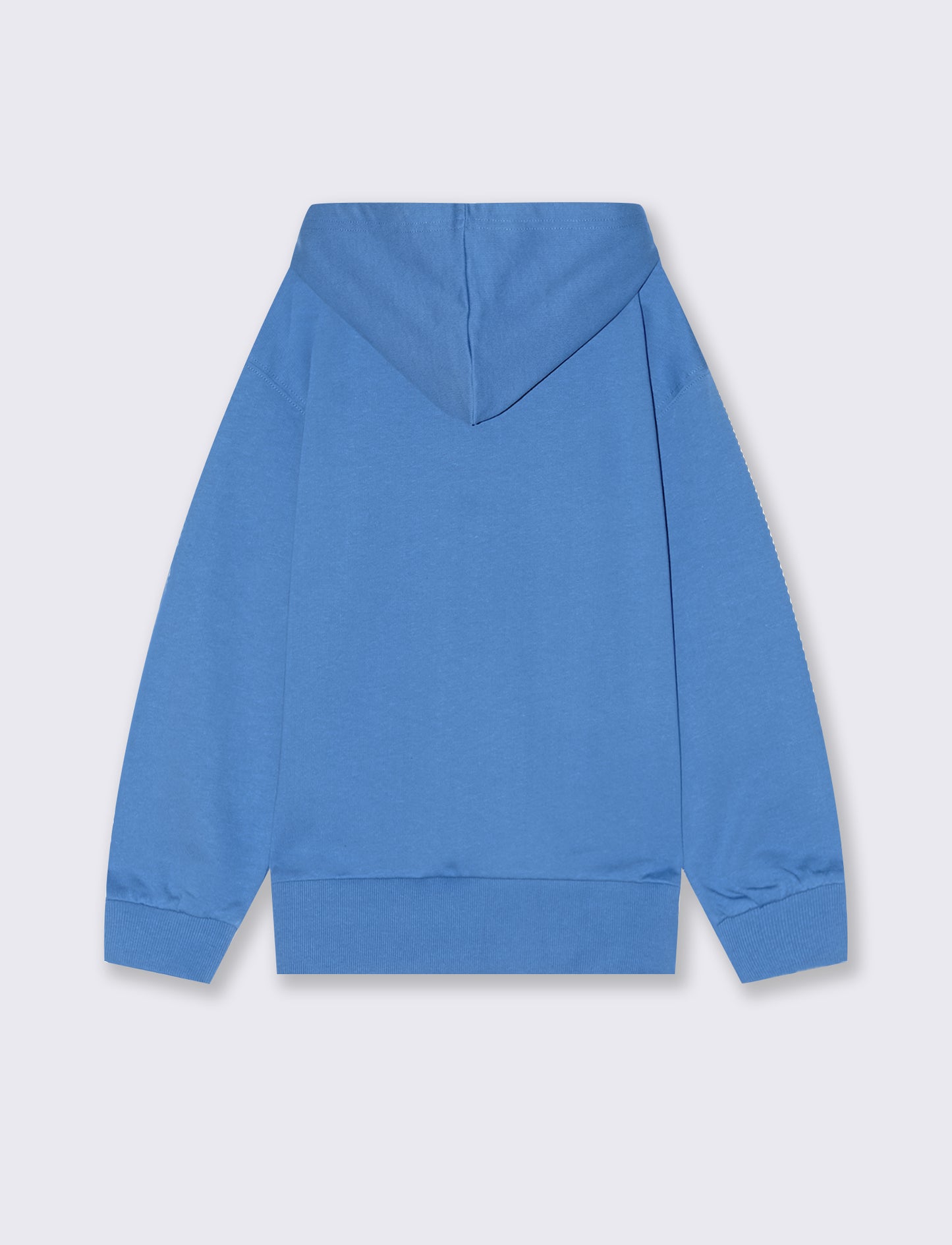 Felpa con ricamo frontale. - Blu oceano